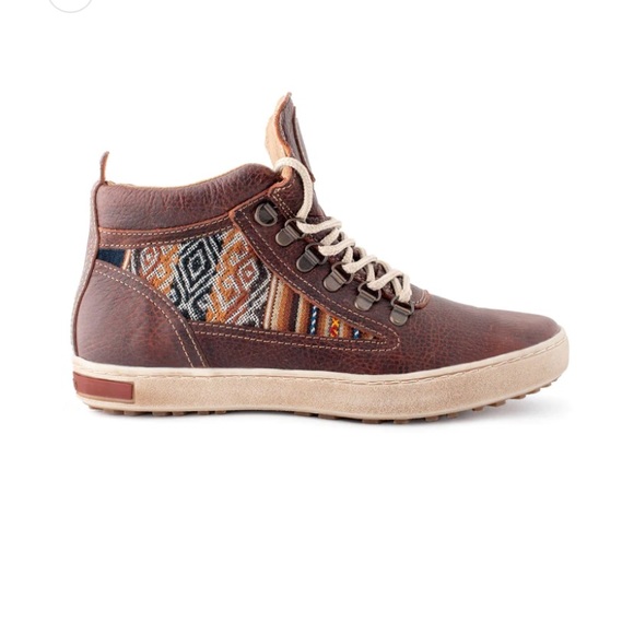 Inkkas Unisex Brown Leather Camping Boots W10 M8 - Picture 3 of 8